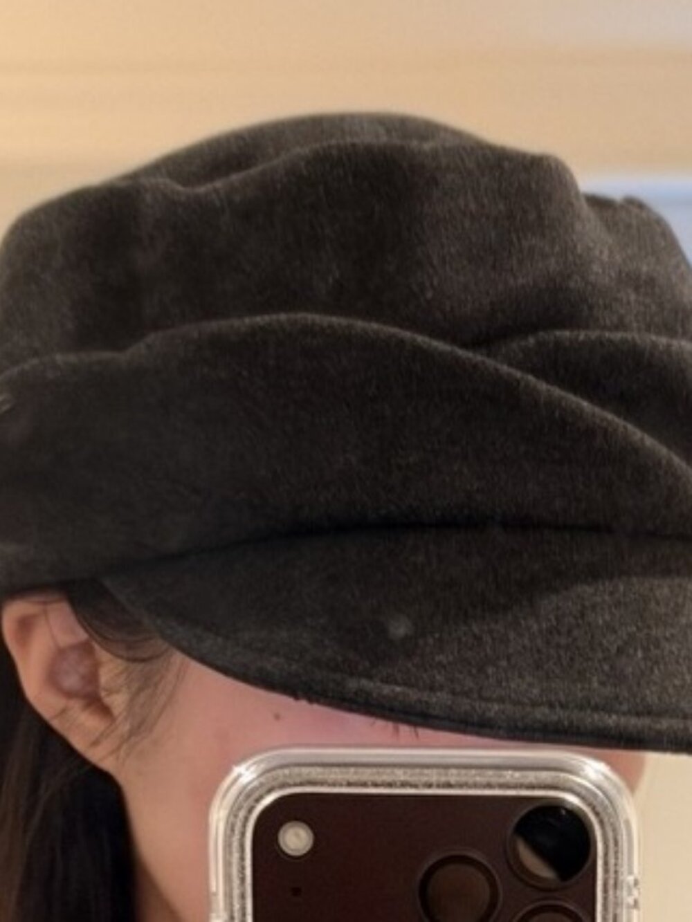 Grey Wool Newsboy Cap Adjustable Brand New